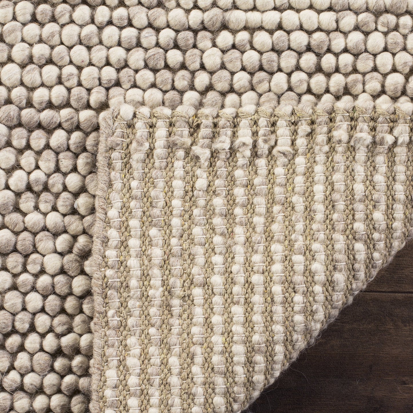 SAFAVIEH Area Rug 6x9 - Natura Collection - Beige, Handmade Wool Blend, Textured Design, Ideal for Living Room, Bedroom, Dining Space (NAT620B)