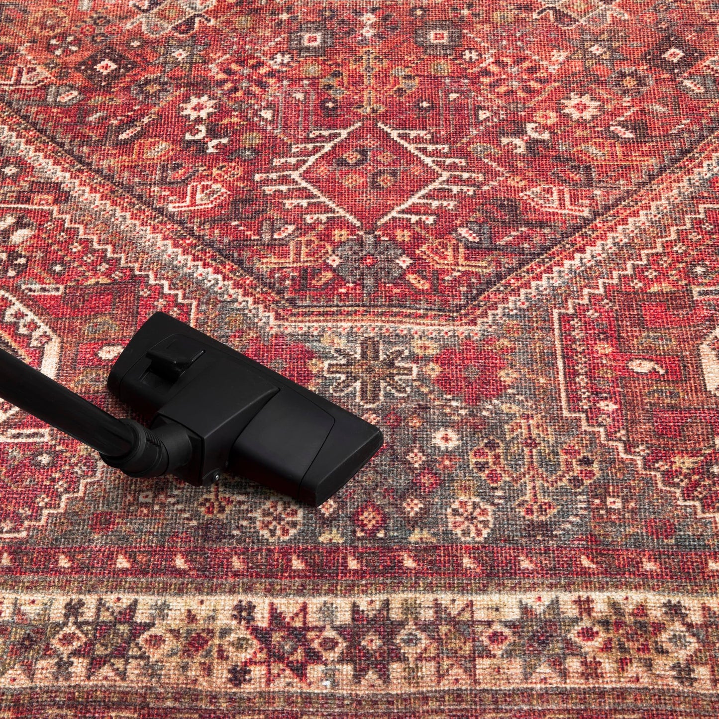 Keen Home Design 48"x72" Rug - Machine Washable Area Rug with Non-Slip Backing, Ideal for Living Room, Dining Room, Bedroom - Vintage, Easy Clean, Durable, Low Pile Rug - (4' x 6')