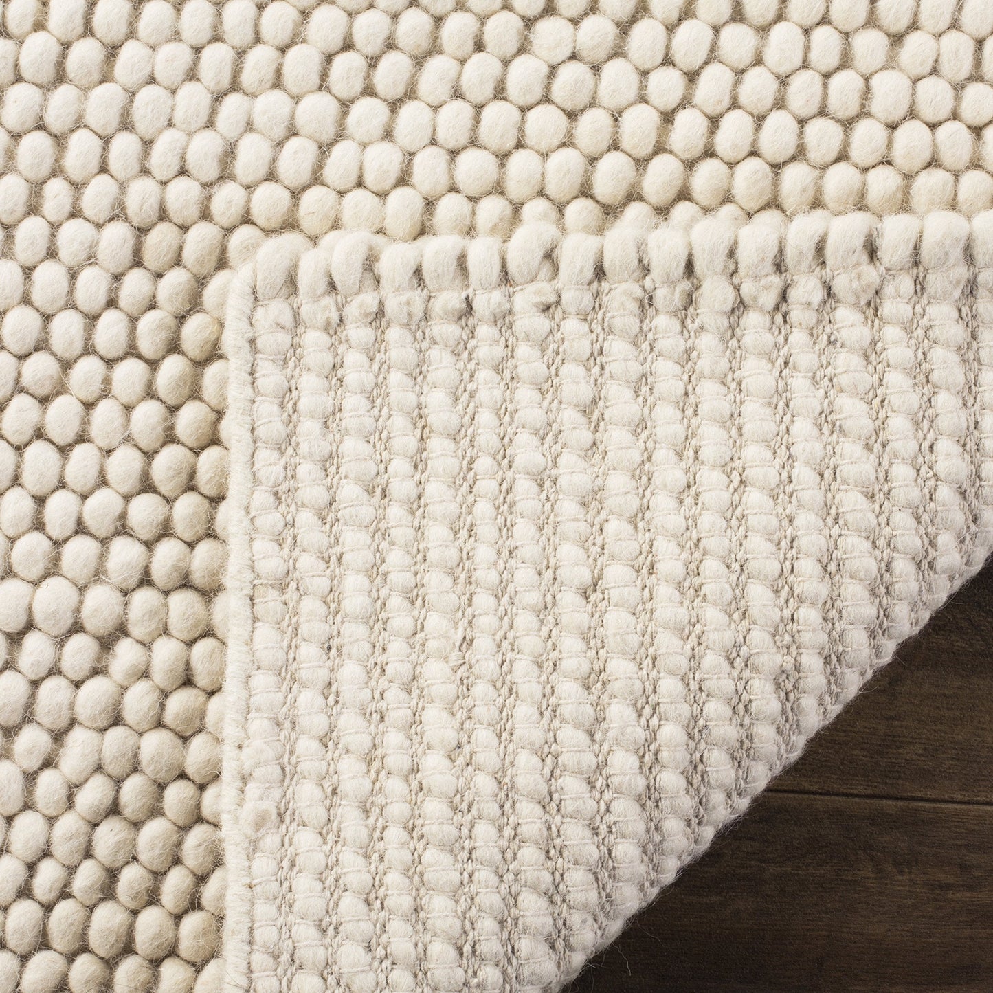 SAFAVIEH Natura Collection Runner Rug - 2' x 6', Ivory, Handmade Wool Blend, Textured Design, Ideal for Hallway, Bedroom, Foyer (NAT620A)