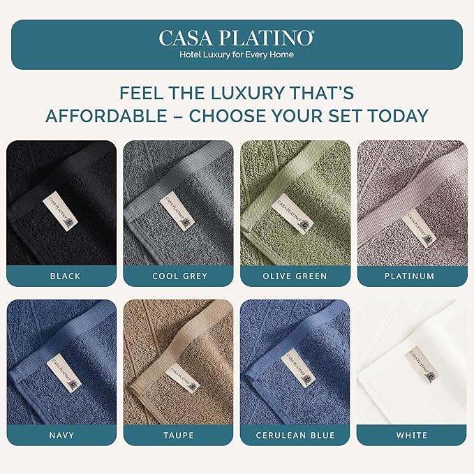 Casa Platino Wash Cloths Pack of 24-100% Cotton Washcloths