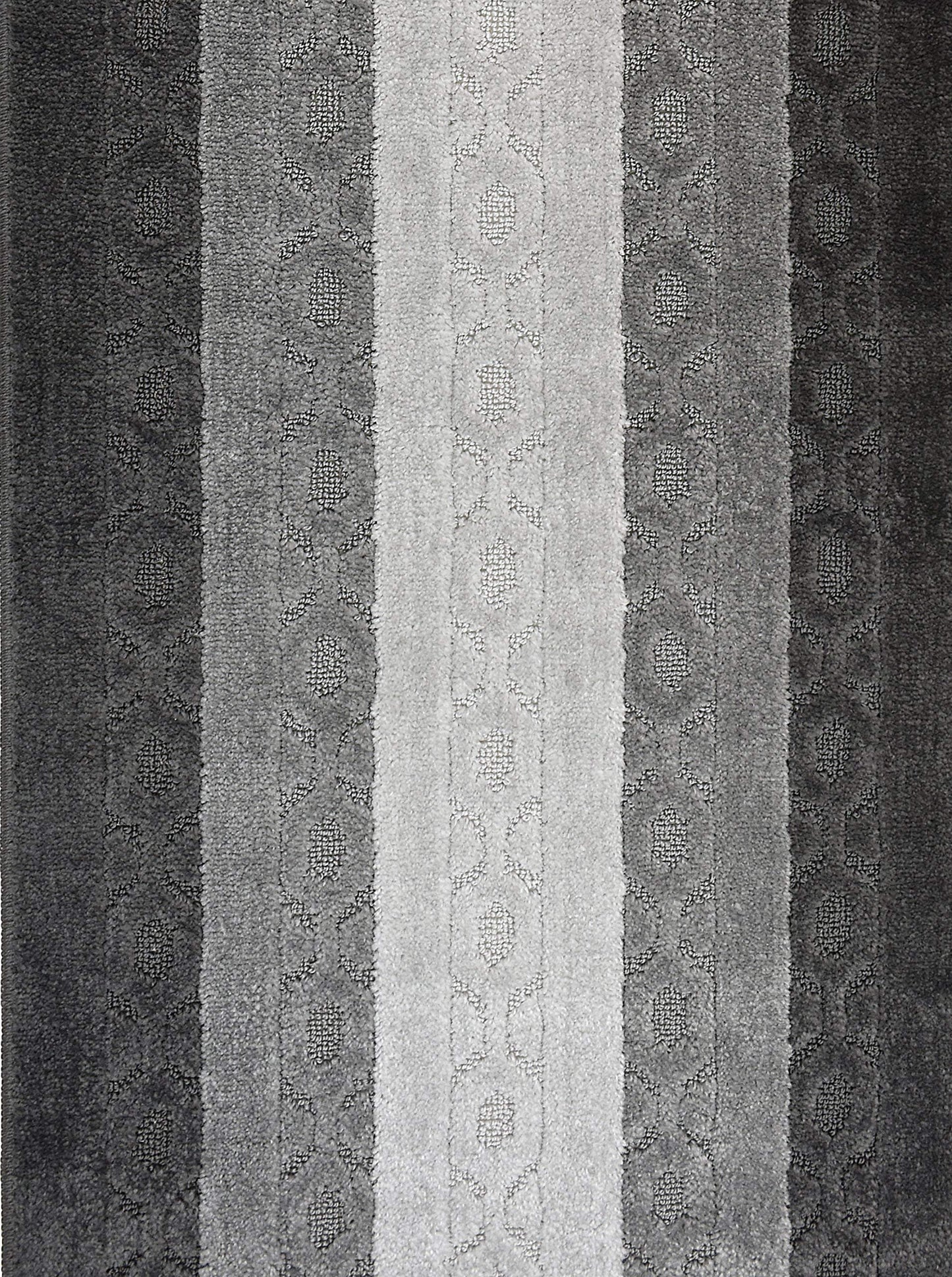 ORFA HOME Custom Size Trellis Hallway Runner Rug Slip Resistant Rubber Back, 26 Inch Wide x Your Choice of Length Size, Anthracite, 26 Inch X 8 Feet, Sold and Priced Per Foot