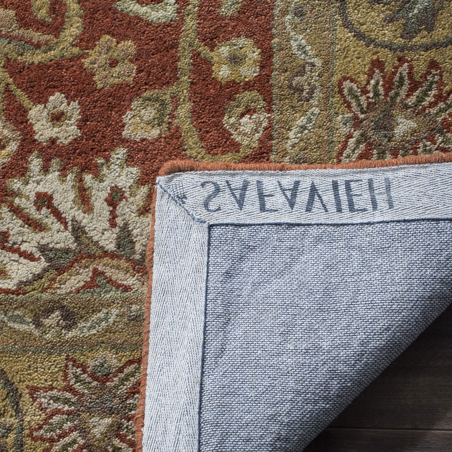 SAFAVIEH Antiquity Collection Runner Rug - 2'3" x 6', Rust & Gold, Handmade Traditional Oriental Wool, Ideal for High Traffic Areas in Living Room, Bedroom (AT249C)