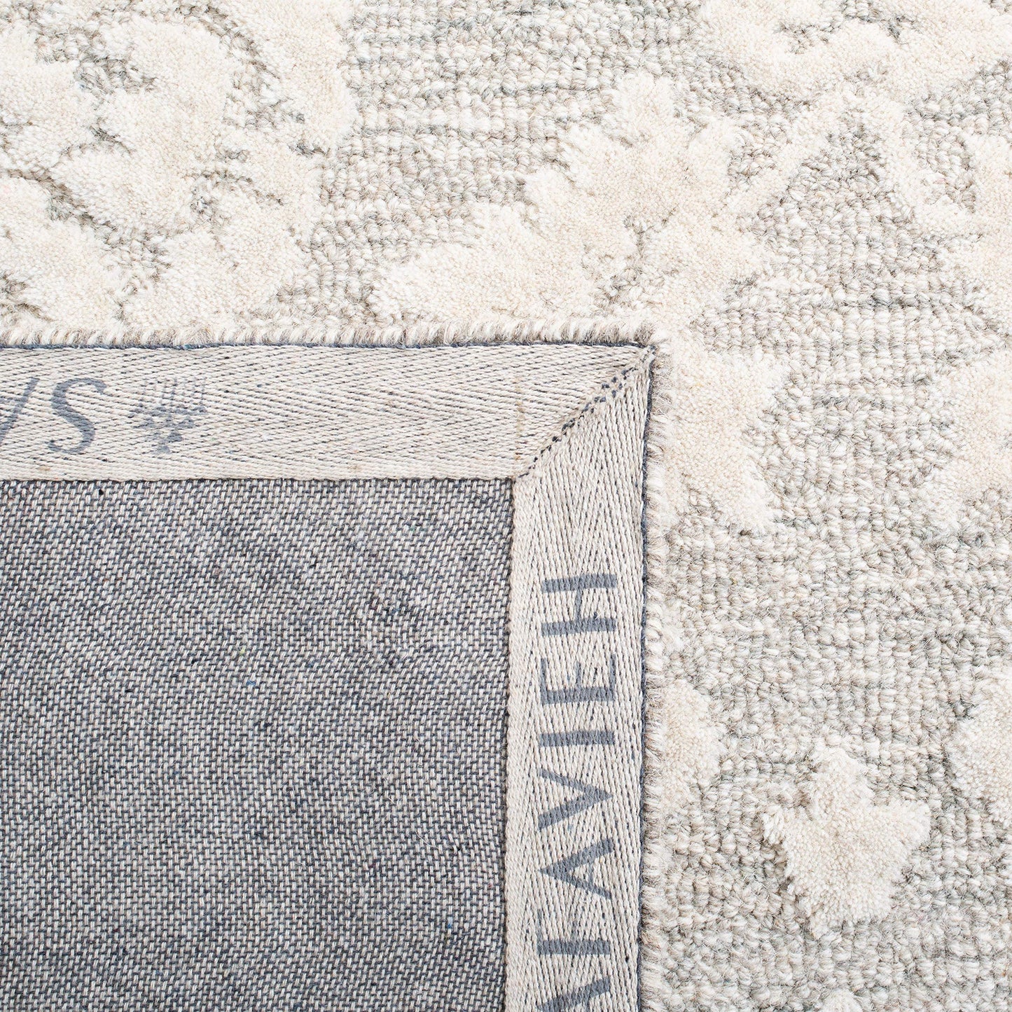 SAFAVIEH Glamour Collection 8' x 10' Beige/Ivory GLM651B Handmade Premium Wool Area Rug