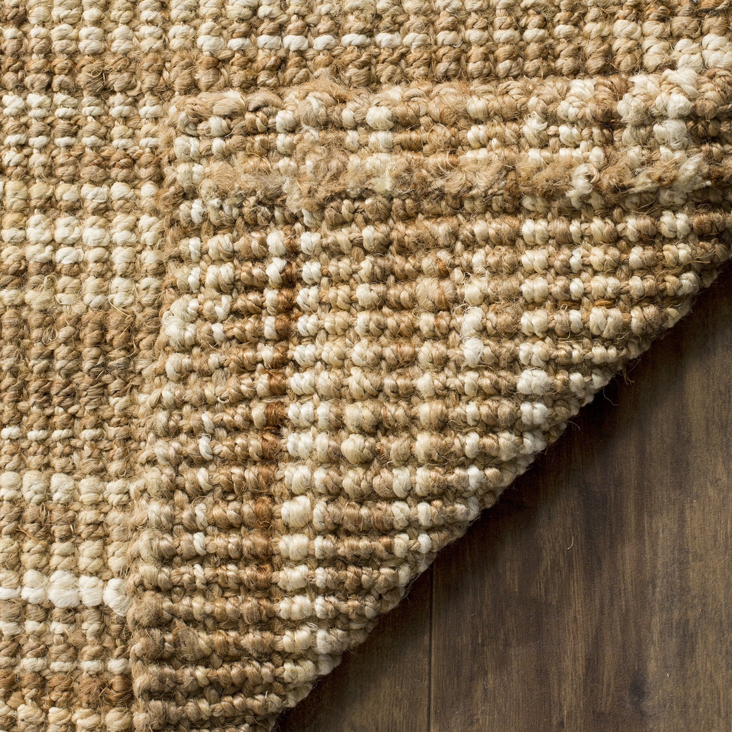 SAFAVIEH Natural Fiber Collection Area Rug - 5' x 8', Natural & Cream, Handmade Jute, Ideal for High Traffic Areas in Living Room, Bedroom (NF260A)