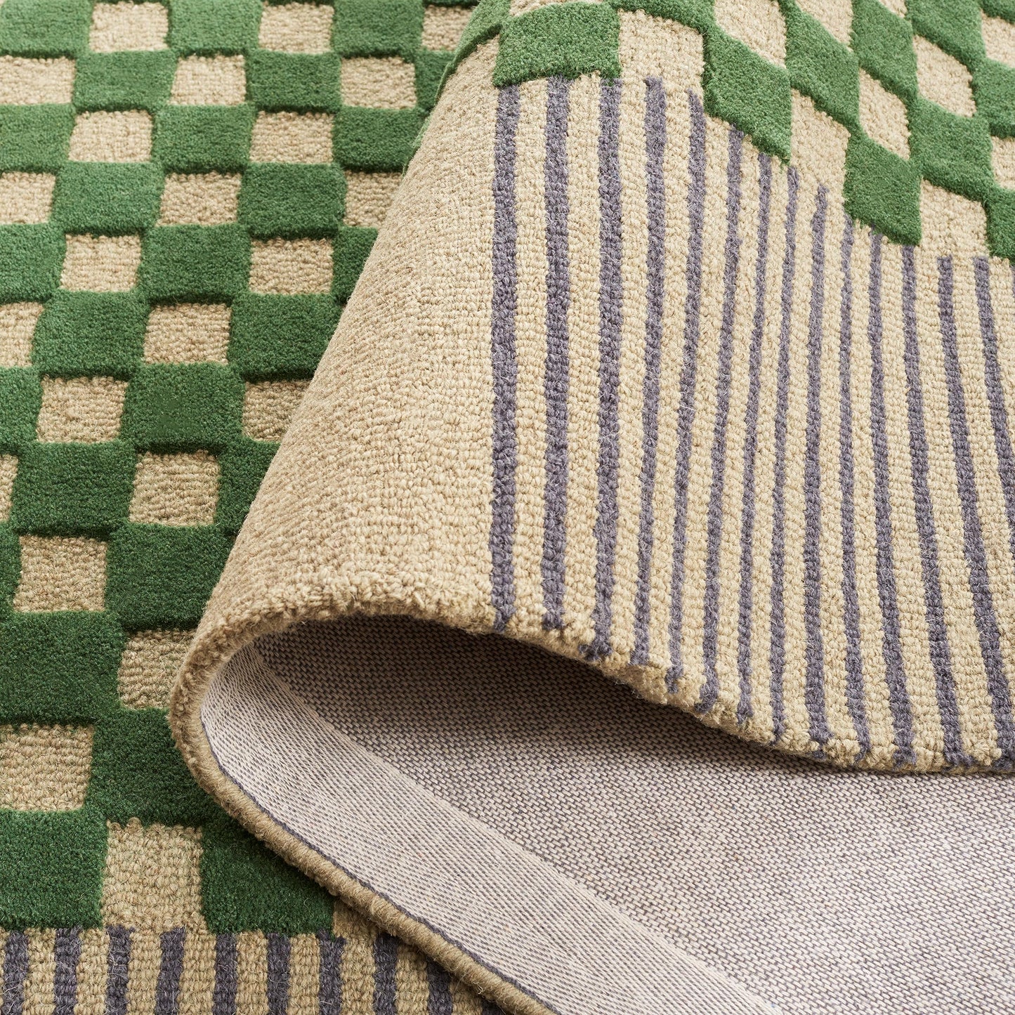 SAFAVIEH Genre Collection Area Rug - 4' x 6', Grey & Green, Handmade Wool, Ideal for Living Room, Bedroom, Dining (GRE207F-4)