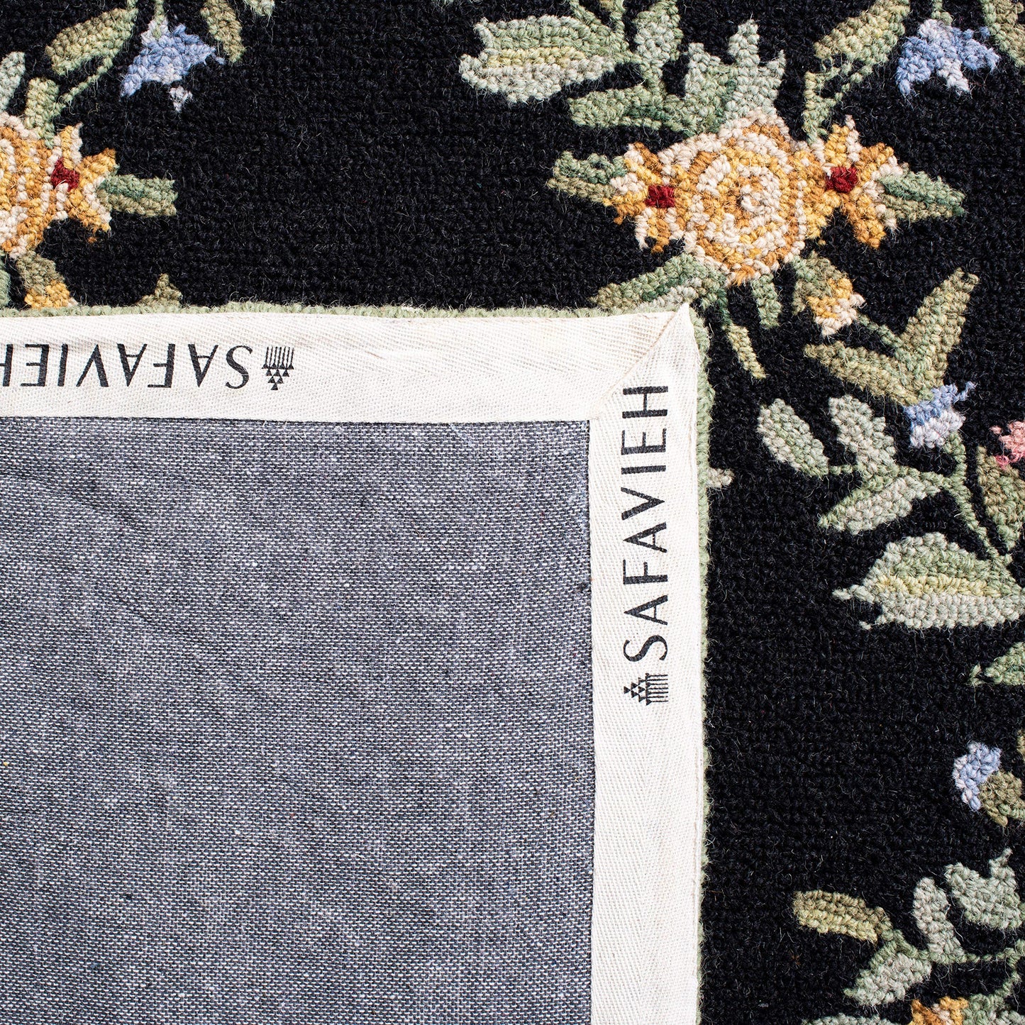 SAFAVIEH Chelsea Collection Runner Rug - 2'6" x 12', Black, Hand-Hooked French Country Wool, Ideal for High Traffic Areas in Living Room, Bedroom (HK60B)