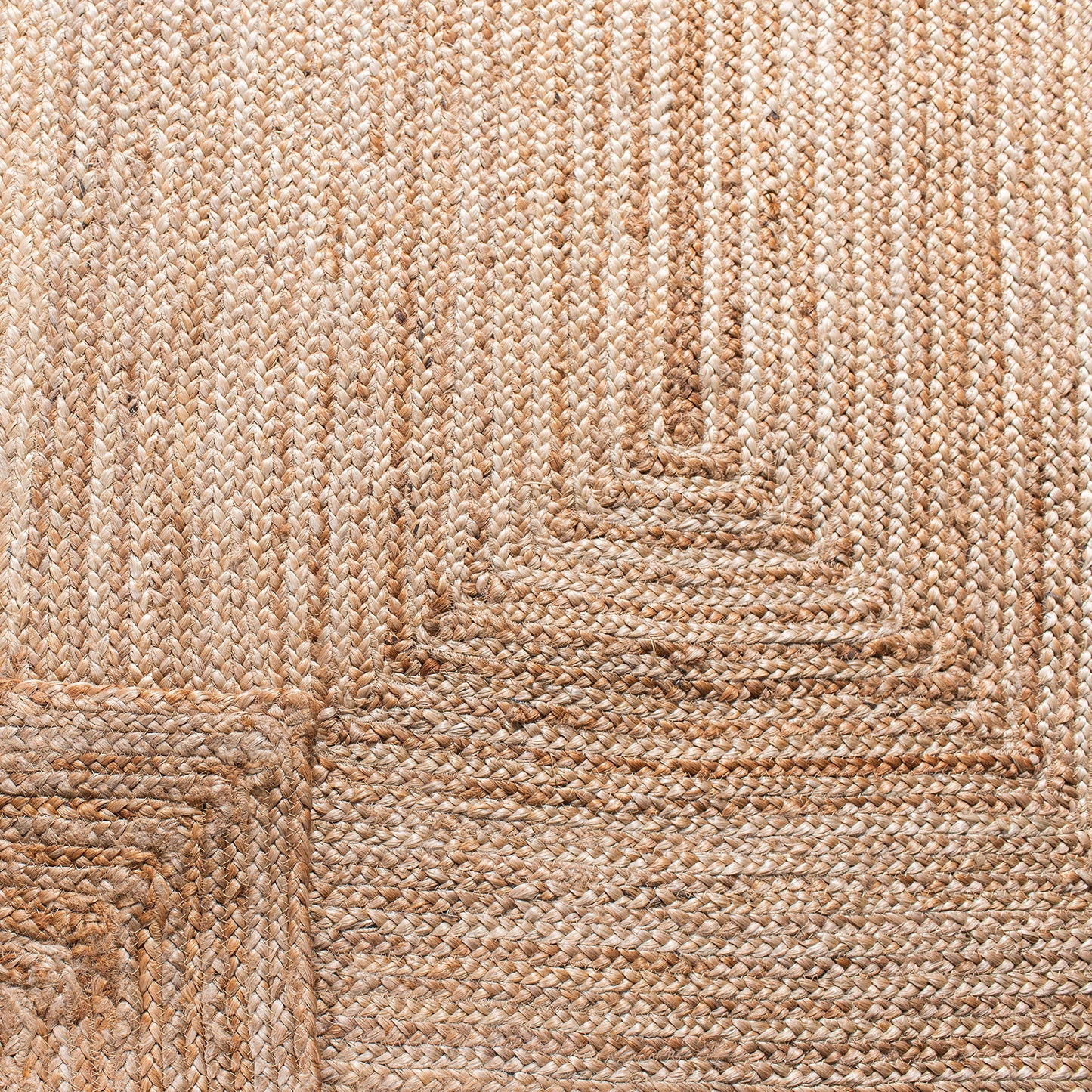 SAFAVIEH Area Rug 7' Square - Cape Cod Collection- Natural Brown, Handmade Braided Flat Weave Jute (CAP252A)