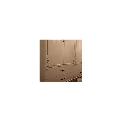 MUXSAM 8Pcs Furniture Onlay Applique Frame for Home, 4x4cm/1.57"x1.57", Unpainted Woodcarving Corner Decal Cabinet Door Wall Ceiling Dresser