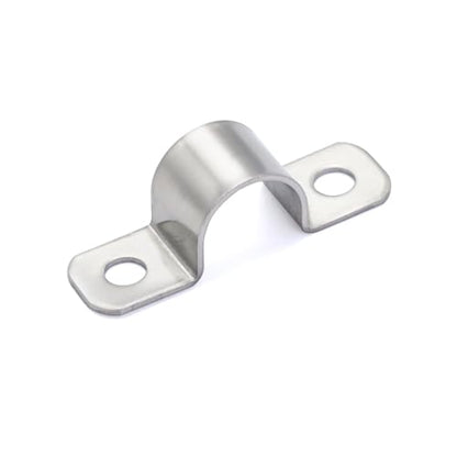 1/4 Inch Stainless Steel Conduit Clamps 2 Hole Pipe Clamps U Pipe Bracket Conduit Fixing Clips, Universal Clamp for Cylindrical Components - Fits OD 6 mm (Approx. 1/4") | 20 Pcs