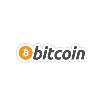 2pcs - Bitcoin - Symbol 4inch Cryptocurrency Digital Decal Sticker for Use On Laptop, Helmet, Car, Truck, Motorcycle, Windows, Bumper, and Wall/Door Decal