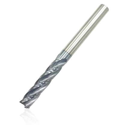 3/8" Carbide End Mill, Extra Long, 4 Flute Solid Carbide Square End Mill, 4" Overall Length, Single End, Helix Angle: 30¡Æ, AlTiN Coated,3/8" Cutting Diameter,1-3/4" Length of Cut