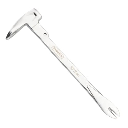 Nail Puller Cats Paw Pry Bars (Sliver, 10 inch (340g) Mini Crowbar with Cats Paw Nail Remover, High Carbon Steel Crowbar Tool for Home Remolding & Woodworking