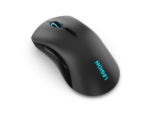 Lenovo Legion M410 Wireless RGB Gaming Mouse – 6 Button Palm Grip Mouse with 16,000 DPI, 53 Hour Rechargeable Battery, 2-Zone RGB Lighting, NVIDIA Reflex Compatible