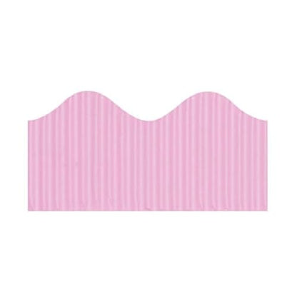 Bordette Scalloped Decorative Border Roll, 2-1/4 Inch x 50 Feet, Pink