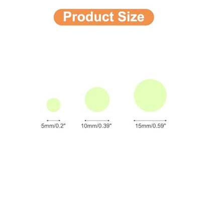 uxcell Glow in The Dark Dot Stickers, Glow Dot Wall Decals, Glowing Dot Decal Decoration for Ceiling and Wall, 522 Dots in 3 Sizes, Fluorescent Green
