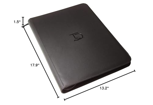 TopDeck 1000 Card Binder - TCG Portfolio - 16 Pocket Card Binder - Ringless Binder Compatible with Pokemon Cards, Yu-Gi-Oh, Magic the Gathering, and More - Side Load Sleeves - Cards Album (Black)