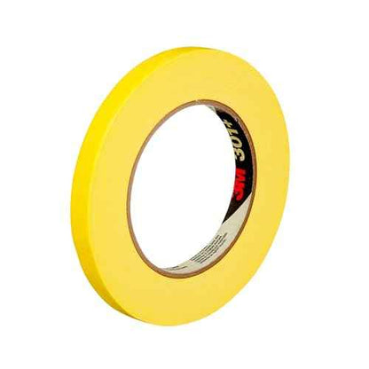 3M 301+12 301+ Yellow Masking or Painter's Tape, 12 mm Width
