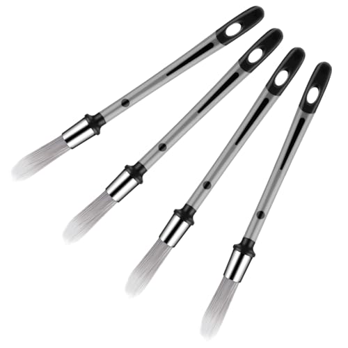 4PCS Paint Brush, 0.37Inch Trim Paint Brush, Small Paint-Brushes for Painting Walls, Corner Detail Painting-Brush Set, Edge Painting-Tool for Painting Detail Areas and Small Paint-Repairs