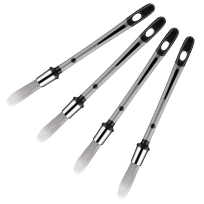4PCS Paint Brush, 0.37Inch Trim Paint Brush, Small Paint-Brushes for Painting Walls, Corner Detail Painting-Brush Set, Edge Painting-Tool for Painting Detail Areas and Small Paint-Repairs