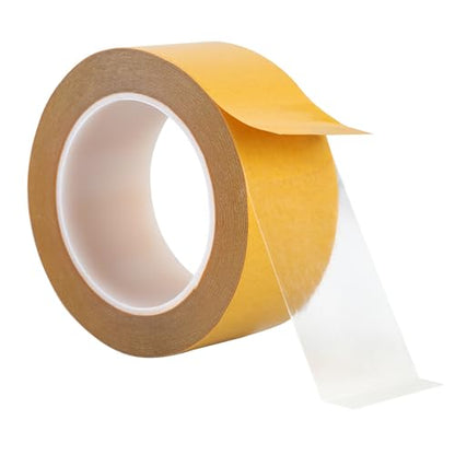 QDiShi Thin Double-Sided Tape, Woodworking Tape, Pet Double Sided Tape, High Tack Tape for Arts & Crafts, Photos, Scrapbook, Woodworking, Fixed Carpet, Wall D?cor (2in x 66ft)