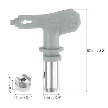 uxcell Reversible Spray Tips for Airless Sprayer 529 Paint Spray Nozzle Tips Sprayer Machine Parts for Home Garden Building Fences, Gray
