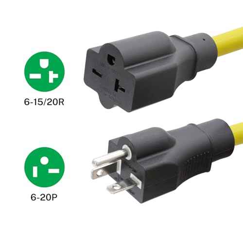 FIRMERST 20 AMP 30 FT 12 Gauge Extension Cord, NEMA 6-20P to 6-20R 250 Volt
