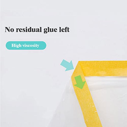 Pre- Taped Masking Film - for Automotive Covering Painting Paint Masking (Size - 5 x 65-Feet roll.Thickness -0.23Mil)