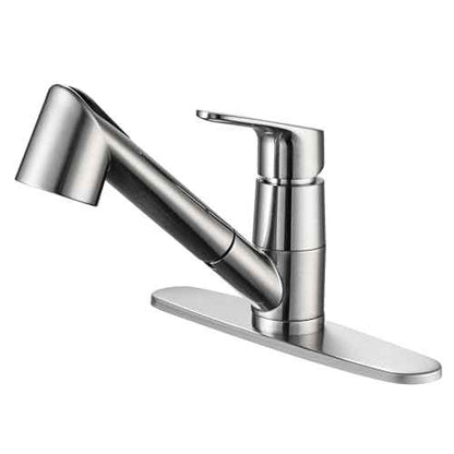 Kitchen Faucet with Pull Down Sprayer, Single Level Stainless Steel Kitchen Sink Faucets, Single Handle High Arc Brushed Nickel Pull Out Kitchen Faucet