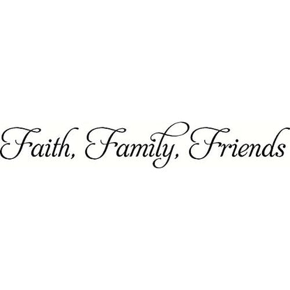 Faith Family Friends, Bible Verse Wall Decal, Our Inspirational Christian Scripture Wall Arts Are Made in the Usa.