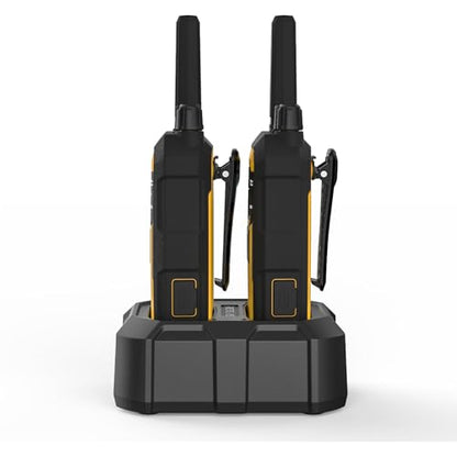 Retevis RB48 Heavy Duty Walkie Talkies, Waterproof Two Way Radio, Advanced Triple Proof, 2000 mAh, Emergency, 2 Way Radio Long Range for Job Site (4 Pack) Yellow
