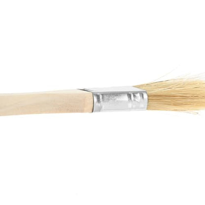 dophee 3PCS Chip Paint Brushes 1Inch 1.5Inch and 2Inch Assortment Natural Bristles Wooden Handle Flat Brushes Set for Painting Walls Fence Staining Household
