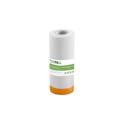 Tape and Drape, Pre-Taped Masking Film, for Automotive Covering Painting Paint Masking, 43.3-in x 66-Feet