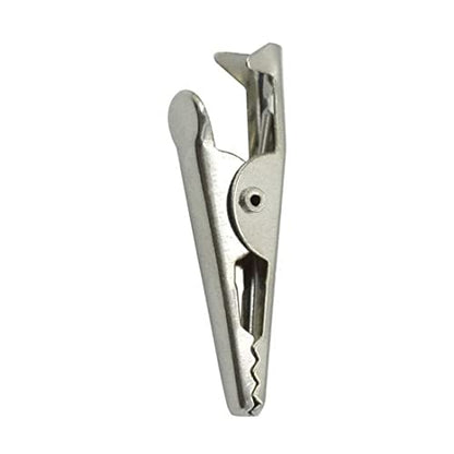 35mm/1.38" Alligator Clips Test Crocodile Clamps Silver Tone - (40 Pcs)