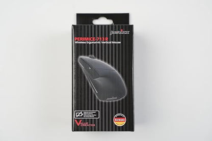 Perixx PERIMICE-713 Wireless Ergonomic Vertical Mouse - 800/1200/1600 DPI - Right Handed - Recommended with RSI User