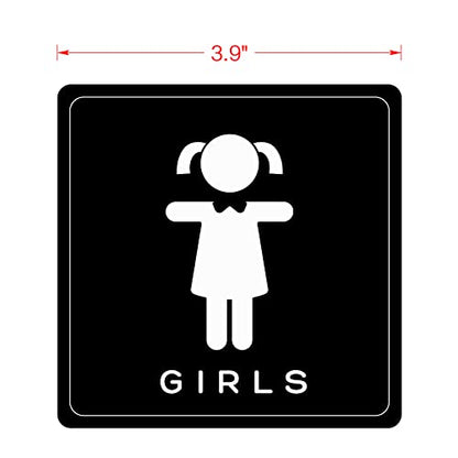 dealzEpic - BOYS and GIRLS Restroom Sign Stickers - Self Adhesive Peel and Stick Decals
