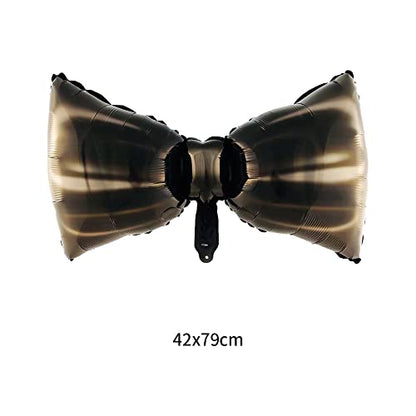 Blue Tie, Black Bow Tie, Beard, Electric Screwdriver Drill Hammer Balloon Set 17 inches each Balloon Decoration for Father's Day Party for Dad, Husband and boy friend Birthday Party(5 pcs)