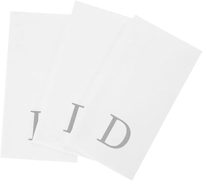 Luxenap 15.8 X 7.9 Inch Linen-Feel Guest Towels, 50 Lettered Hand Towels