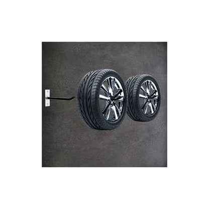 Sinoer 4PCS Garage Hooks Tire Storage System,Wall Mount Hooks with Metal Screws and Anchors - Tire/Rim Holder for Car £¬Black