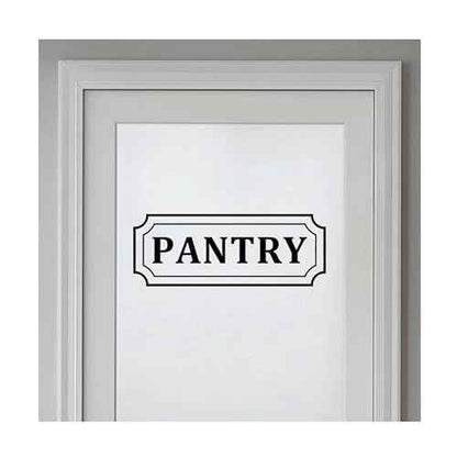 Pantry Door Decal ? Black Vinyl Sticker for Glass Pantry Door Organization, Farmhouse Kitchen Decor Pantry Sign, 10 x 3.75 Inch
