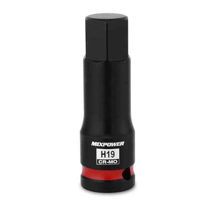 MIXPOWER 1/2" Drive 19mm Hex Impact Bit Socket, Allen Bit Socket, CR-MO Steel, Master Impact Hex Driver