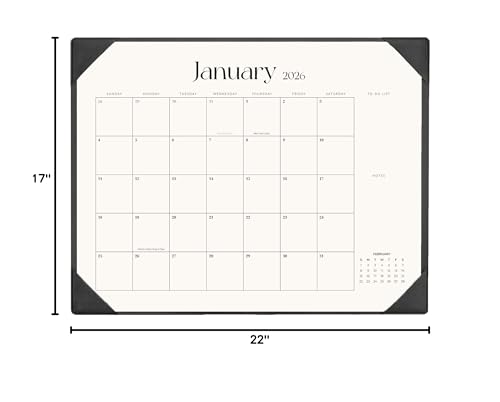 Desk Calendar 2026-2027 with Desk Mat – 22" x 17" Large Desk Pad Calendar Runs from January 2026 to June 2027, Office Supplies Desktop Monthly Calendar for Home & Office