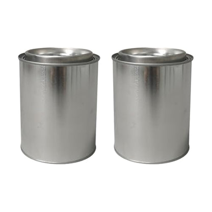GSHLLO 2 Pcs 500ml Small Metal Paint Cans Empty Paint Storage Containers Craft Paint Pails and Buckets with Lids for Solvents Adhesives or DIY Projects