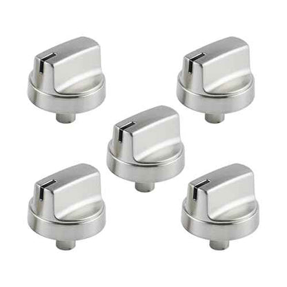 WB03X29315 KIP 5U06 191D9233 Stove Knobs Cooktop Replacement Parts for GE Cooktop Knob Stainless Steel 30 Inch JGP5030SLSS Gas Range Oven Knobs Stove Top Control Knob Surface Burner Knobs 5 Pcs