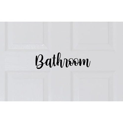 Thistle Brook Cottage Bathroom Door Decal Vinyl Wall Lettering Sticker Transfer Farmhouse Style 102