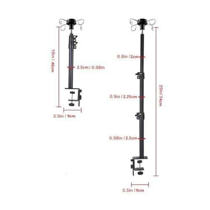 Height Adjustable Flex Shaft Rotary Tool Hanger Stand with Table Clamp, Heavy Duty Motor Mount Compatible with Foredom, Dremel, Grobet Tools
