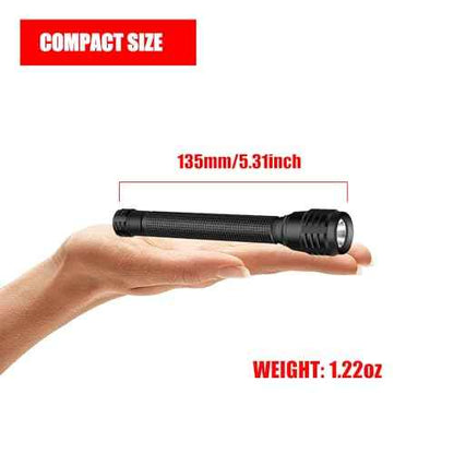 Pocket Flashlight 1200 Lumen Single Mode LED Penlight Torch Pen Flash Light for Tight Space Inspection Repair Work, 2 Pack