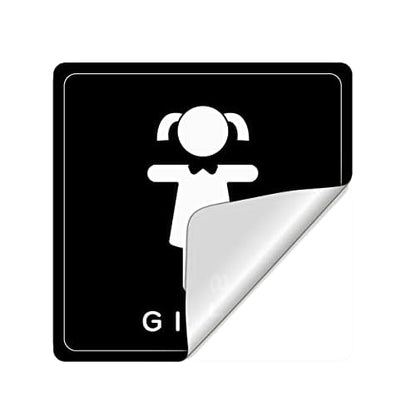 dealzEpic - BOYS and GIRLS Restroom Sign Stickers - Self Adhesive Peel and Stick Decals