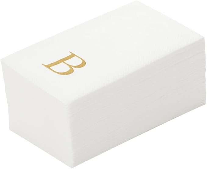 Luxenap 15.8 X 7.9 Inch Linen-Feel Guest Towels, 2000 Lettered Hand Towels