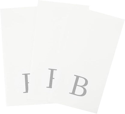 Luxenap 15.8 X 7.9 Inch Linen-Feel Guest Towels, 50 Lettered Hand Towels