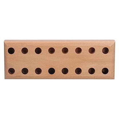 Plier Organizer Pine Wood Display Stand Base Wooden Cutter Holder Rack 16 Holes for Storage